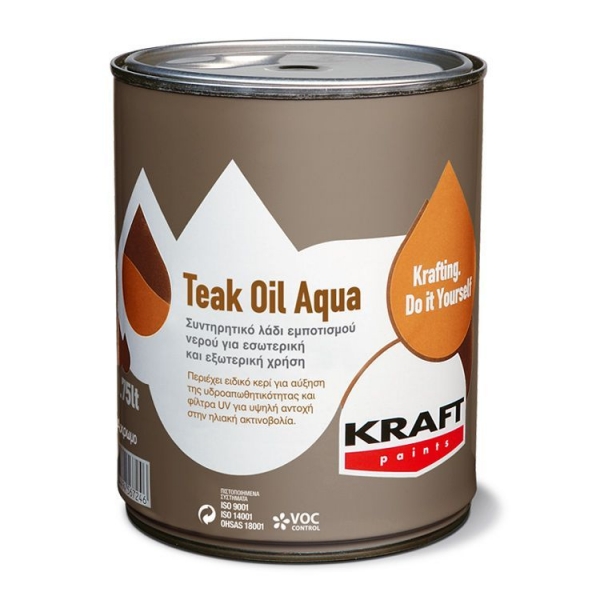 Teak Oil Aqua-Συντηρητικό λάδι εμποτισμού νερού πολυουρεθάνης